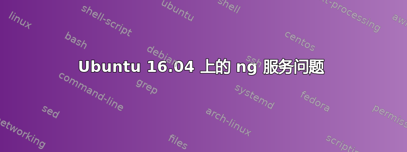 Ubuntu 16.04 上的 ng 服务问题