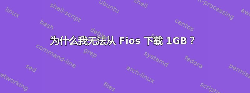 为什么我无法从 Fios 下载 1GB？