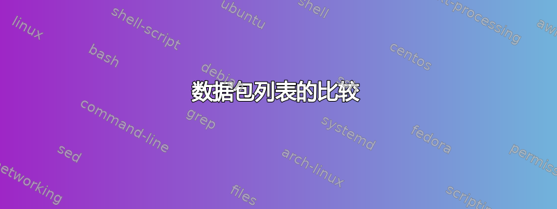 数据包列表的比较