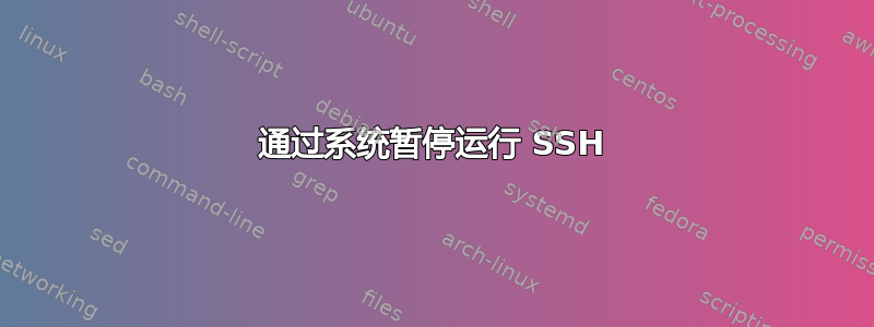 通过系统暂停运行 SSH