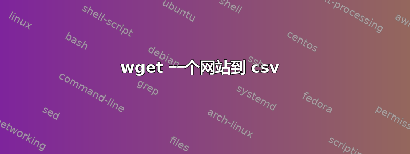 wget 一个网站到 csv 