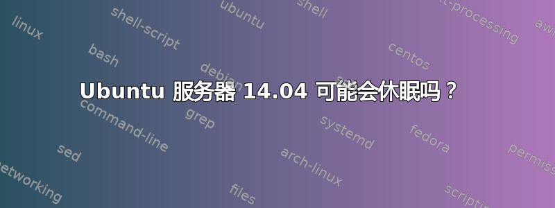 Ubuntu 服务器 14.04 可能会休眠吗？ 