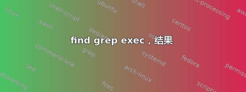 find grep exec，结果