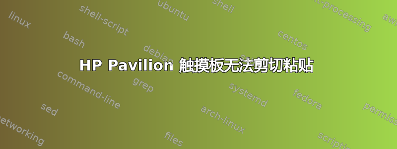 HP Pavilion 触摸板无法剪切粘贴