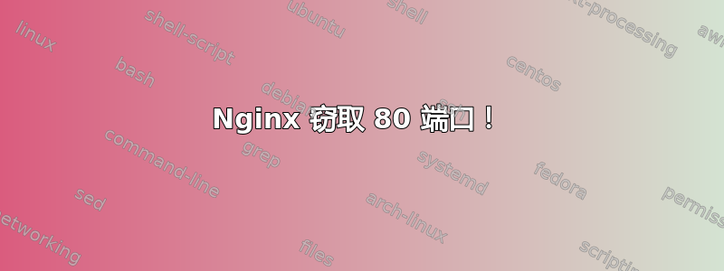 Nginx 窃取 80 端口！