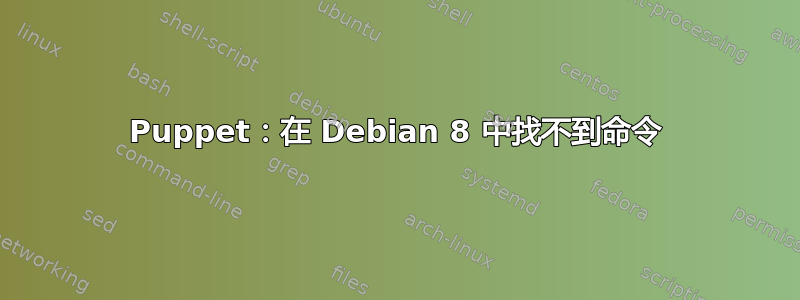 Puppet：在 Debian 8 中找不到命令