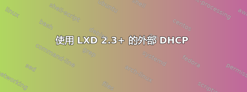 使用 LXD 2.3+ 的外部 DHCP