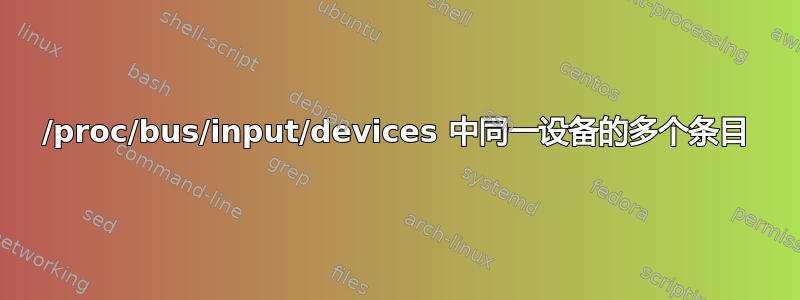 /proc/bus/input/devices 中同一设备的多个条目