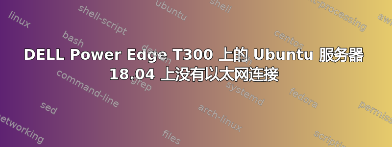 DELL Power Edge T300 上的 Ubuntu 服务器 18.04 上没有以太网连接