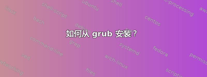 如何从 grub 安装？