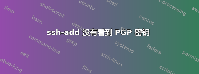 ssh-add 没有看到 PGP 密钥