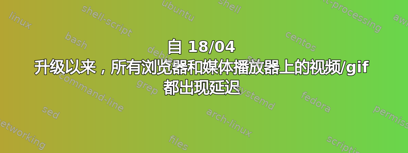 自 18/04 升级以来，所有浏览器和媒体播放器上的视频/gif 都出现延迟