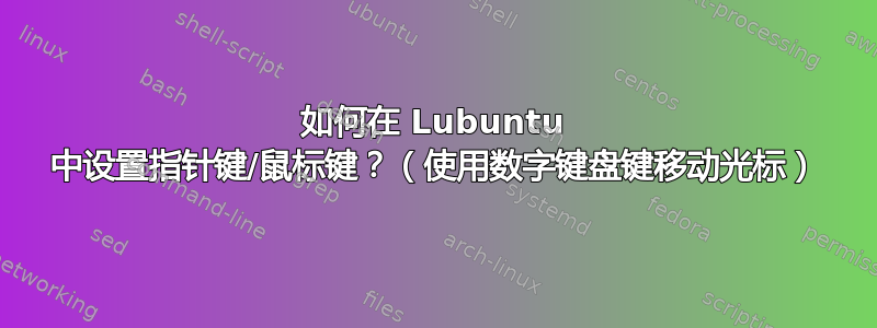 如何在 Lubuntu 中设置指针键/鼠标键？（使用数字键盘键移动光标）