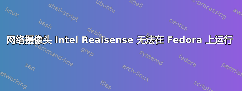 网络摄像头 Intel Realsense 无法在 Fedora 上运行