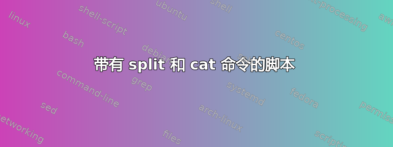 带有 split 和 cat 命令的脚本