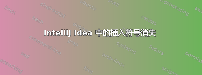 IntelliJ Idea 中的插入符号消失