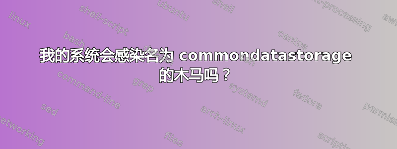 我的系统会感染名为 commondatastorage 的木马吗？