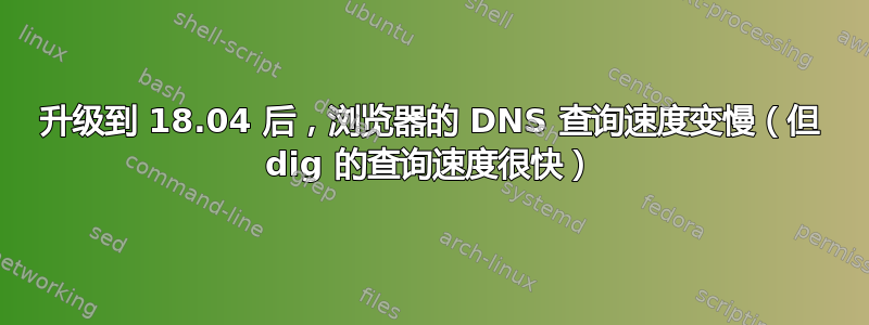 升级到 18.04 后，浏览器的 DNS 查询速度变慢（但 dig 的查询速度很快）