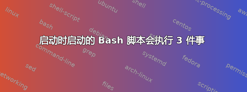 启动时启动的 Bash 脚本会执行 3 件事