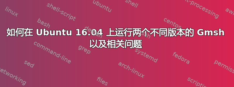 如何在 Ubuntu 16.04 上运行两个不同版本的 Gmsh 以及相关问题