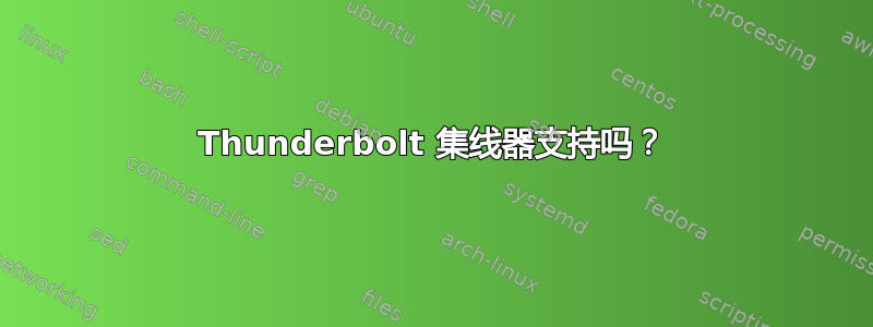 Thunderbolt 集线器支持吗？