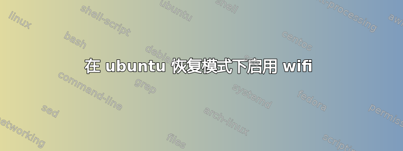 在 ubuntu 恢复模式下启用 wifi