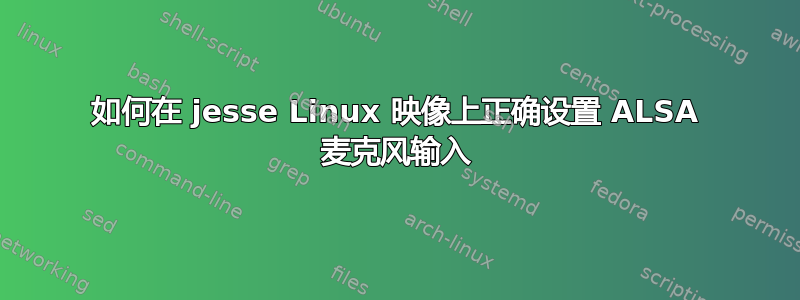 如何在 jesse Linux 映像上正确设置 ALSA 麦克风输入