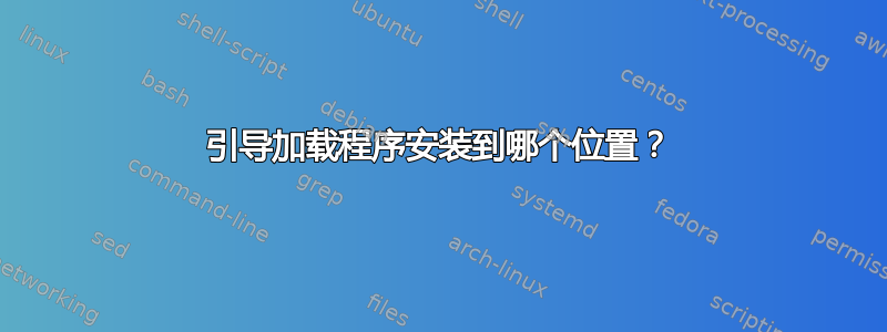 引导加载程序安装到哪个位置？