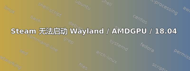 Steam 无法启动 Wayland / AMDGPU / 18.04