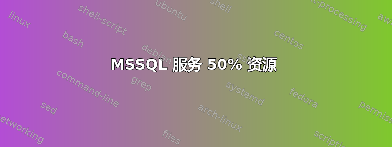 MSSQL 服务 50% 资源