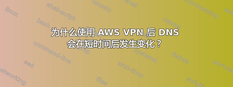 为什么使用 AWS VPN 后 DNS 会在短时间后发生变化？