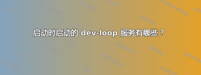 启动时启动的 dev-loop 服务有哪些？