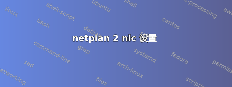 netplan 2 nic 设置