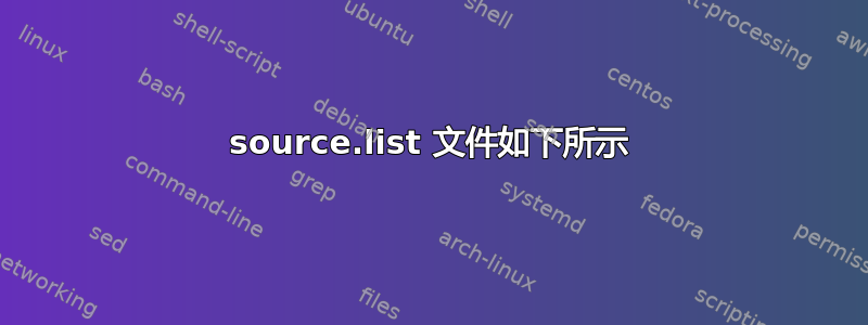 source.list 文件如下所示