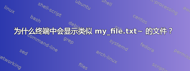 为什么终端中会显示类似 my_file.txt~ 的文件？