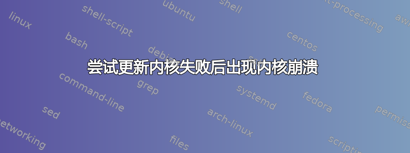 尝试更新内核失败后出现内核崩溃