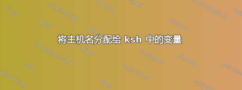 将主机名分配给 ksh 中的变量