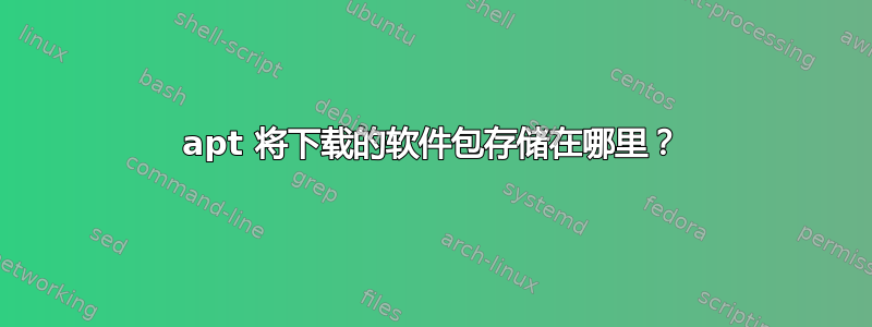 apt 将下载的软件包存储在哪里？