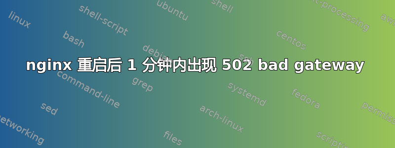 nginx 重启后 1 分钟内出现 502 bad gateway