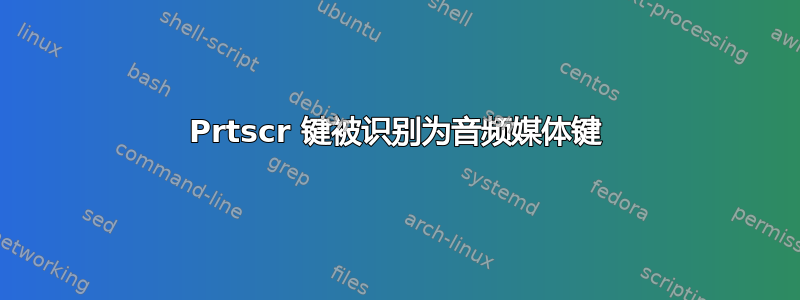 Prtscr 键被识别为音频媒体键