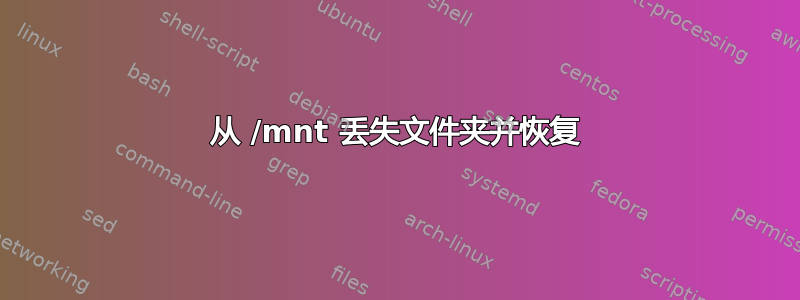 从 /mnt 丢失文件夹并恢复