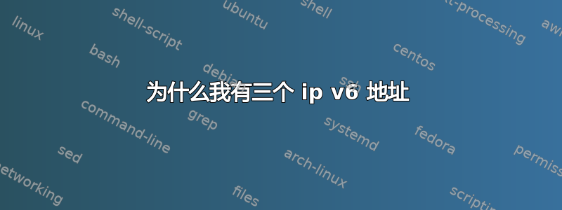 为什么我有三个 ip v6 地址