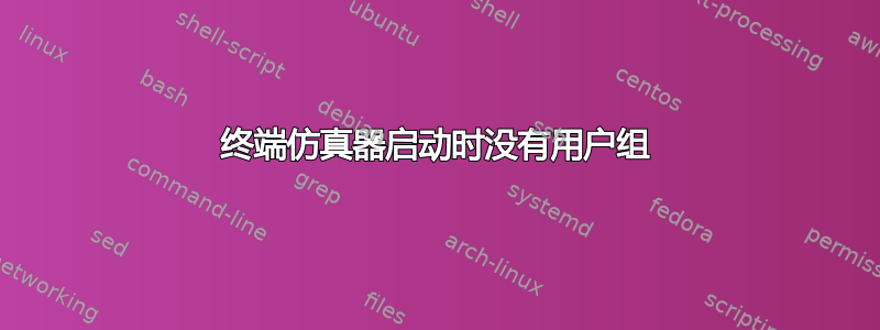 终端仿真器启动时没有用户组