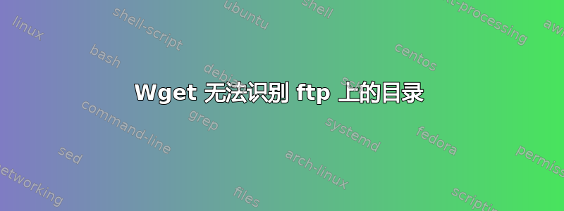 Wget 无法识别 ftp 上的目录