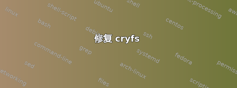 修复 cryfs