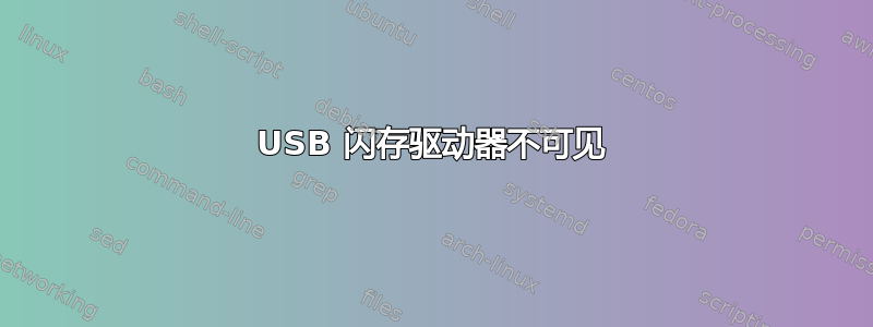 USB 闪存驱动器不可见