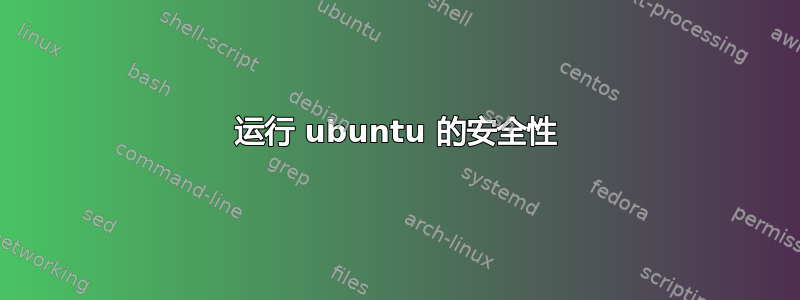 运行 ubuntu 的安全性