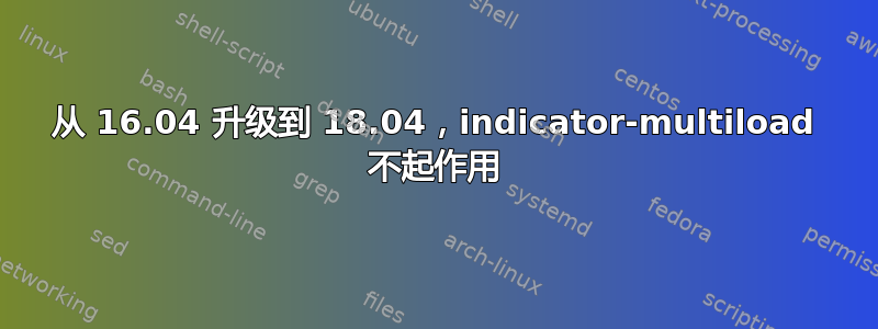 从 16.04 升级到 18.04，indicator-multiload 不起作用