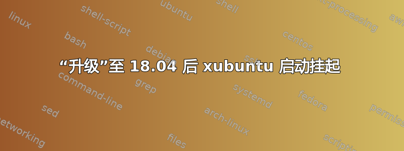 “升级”至 18.04 后 xubuntu 启动挂起