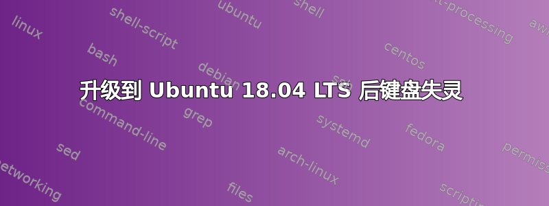 升级到 Ubuntu 18.04 LTS 后键盘失灵